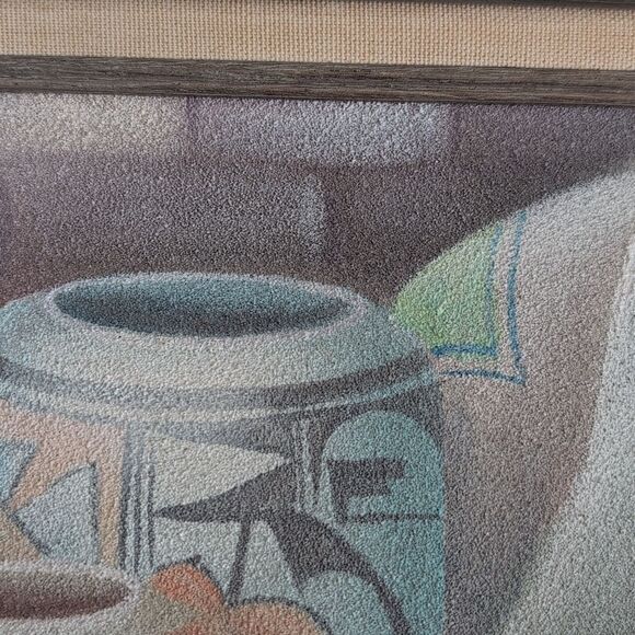 Vintage 90s Myung Mario Jung Sand Painting‎ Pueblo Native American Pottery - Picture 4 of 10